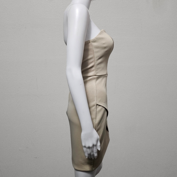 City Studio Champaigne Strapless Wrap Skirt Strapless Dress Size 1 - Picture 4 of 9